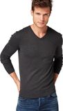 Tom Tailor Heren Trui Grijs V-Neck Regular Fit - 3XL