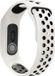 Strap-it Bracelet de montre connectée en silicone - Convient aux peaux sensibles pour bracelet de sport TomTom Touch - blanc/noir