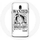 Maniacase Hoesje voor Samsung Galaxy J7 2017 One Piece Manga Search Poster Wit