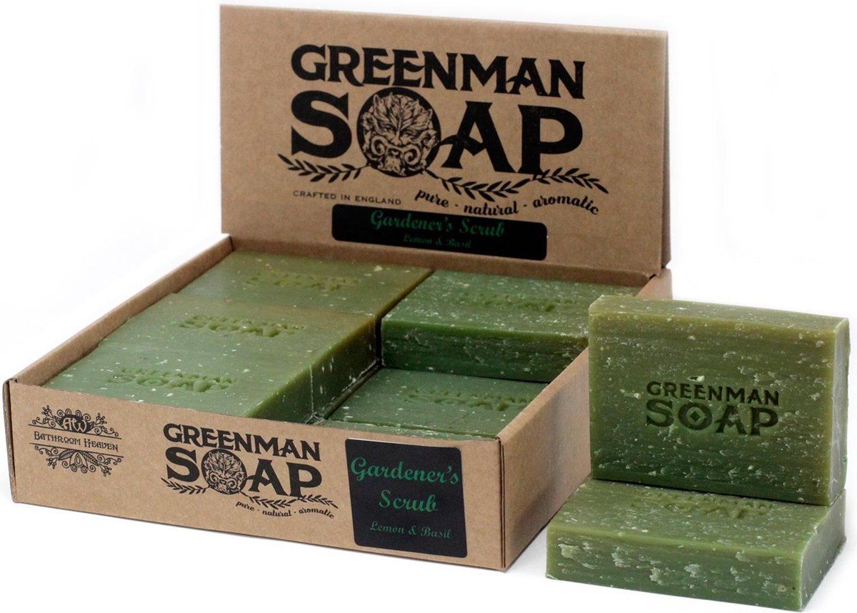 Greenman Handzeep - Citroen & Basilicum - 100g - Pure Oliën & Kruiden