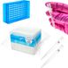 Pipette tips sterile met filter, 100-1000 µl, verpakking van 96 stuks, 83 mm.
