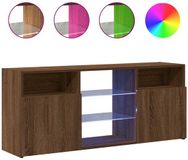 vidaXL Tv-meubel met LED-verlichting 120x30x50 cm bruin eikenkleur