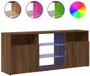 vidaXL Tv-meubel met LED-verlichting 120x30x50 cm bruin eikenkleur