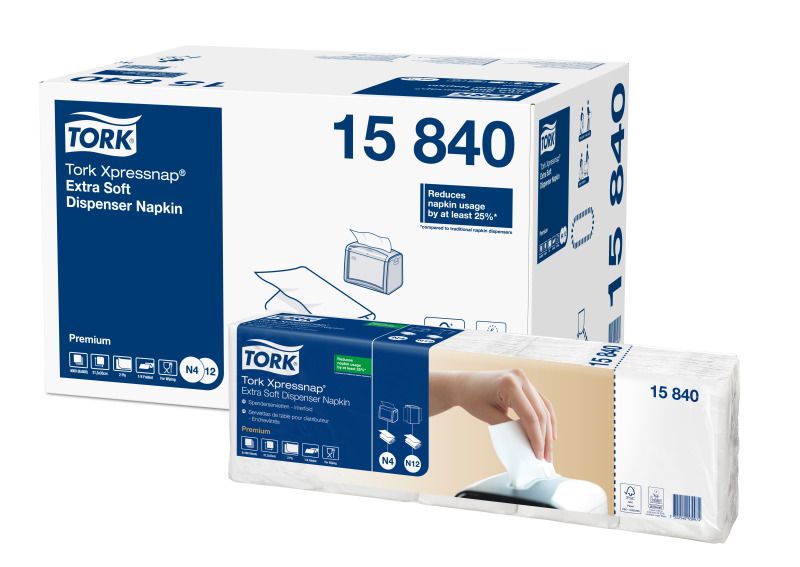 Tork 15840 Papieren servetten wit 33 cm 500 stuks