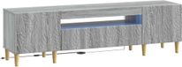 vidaXL LED tv-meubel DELFT 153 x 35 x 43 cm Grijs Sonoma Bewerkt hout