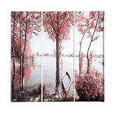 Homemania Wandfoto, boot, 3-delig, natuur en landschappen per woonkamer, kinderkamer, meerkleurig, 69 x 3 x 50 cm, HM203PKNV-58, polyester, hout
