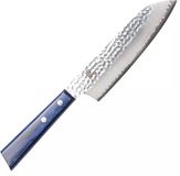 Yaxell BLUE BREEZE Santokumes – 16,5 cm – MOVAX Staal – Blauw Pakkahout – Japans Mes