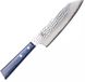 Yaxell BLUE BREEZE Santokumes – 16,5 cm – MOVAX Staal – Blauw Pakkahout – Japans Mes