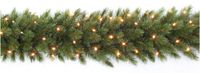 Triumph Tree Forest Frosted Guirlande - Kerstversiering met 96 LED Lampjes en Timerfunctie - Kerstslingers voor Muur, Deur, Trap of Vensterbank - Lengte 270 cm - Groen