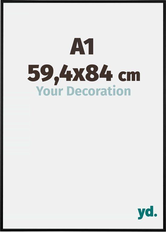 Fotolijst A1 59,4x84 cm - Aluminium - Zwart Mat - Kent