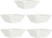 vidaXL Plantenbak Wit 5 stuks 40 x 40 x 15 cm