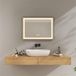 Miroir LED pour salle de bain, 70x50 cm, avec commande tactile, fonction anti-buée, 4300 Kelvin