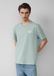 T-shirt s.Oliver T-shirt met ronde hals in zware jersey met print op de voorkant, saliegroen, M