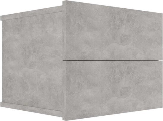 vidaXL Nachtkastje 40x30x30 cm bewerkt hout betongrijs