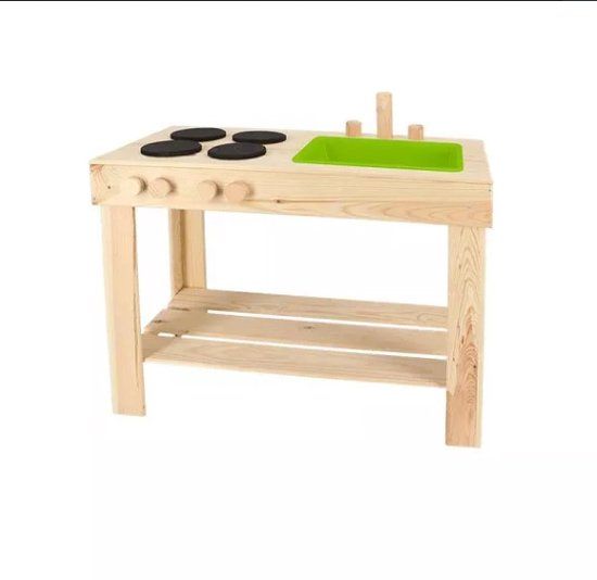 Esschert Design Modderkeuken S - Houten Tuin Keuken voor Kinderen - Bruin