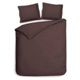 Heckett & Lane dekbedovertrek punto - marsala bruin - lits-jumeaux xl 260x200/220 cm