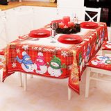 PETTI Artigiani Italiani - Kerst Tafelkleed Vlekbestendig Rechthoekig Tafelkleed voor Keuken, Motief Sneeuwpop, 140x450 cm, 100% Made in Italy