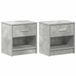 vidaXL Nachtkastjes - 2 stuks - met lade - 39x28x41 cm - betongrijs