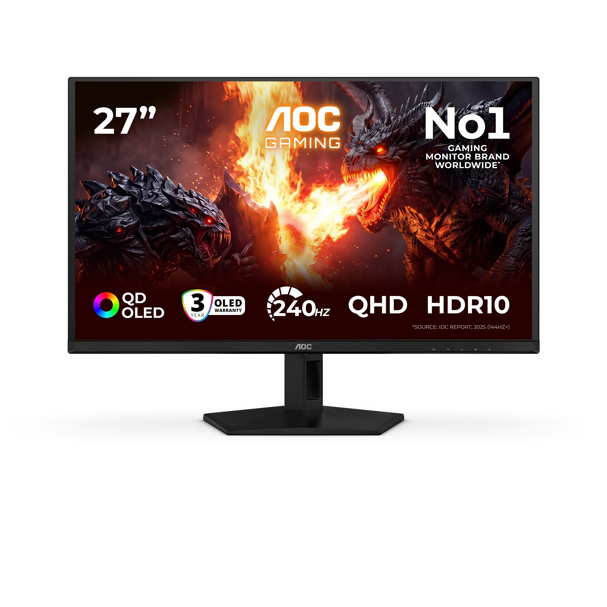 AOC G4 Q27G41ZDF 26.5" Quad HD QD-OLED Gaming Monitor