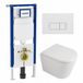 Geberit QeramiQ Dely Toiletset - 36.3x51.7cm - Diepspoel - Rimless - Inbouwreservoir - Softclose Zitting - Mat Wit