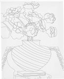 Creativ company CC Colour-in Canvas, Bouquet in vase, D. 1,6 cm, size 24x30 cm, 360 g, 1 pc