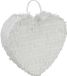 Relaxdays Mini Pinata Hart - Zelf Opvullen - Trouwfeest - 24 x 25 x 7,5 cm - Wit