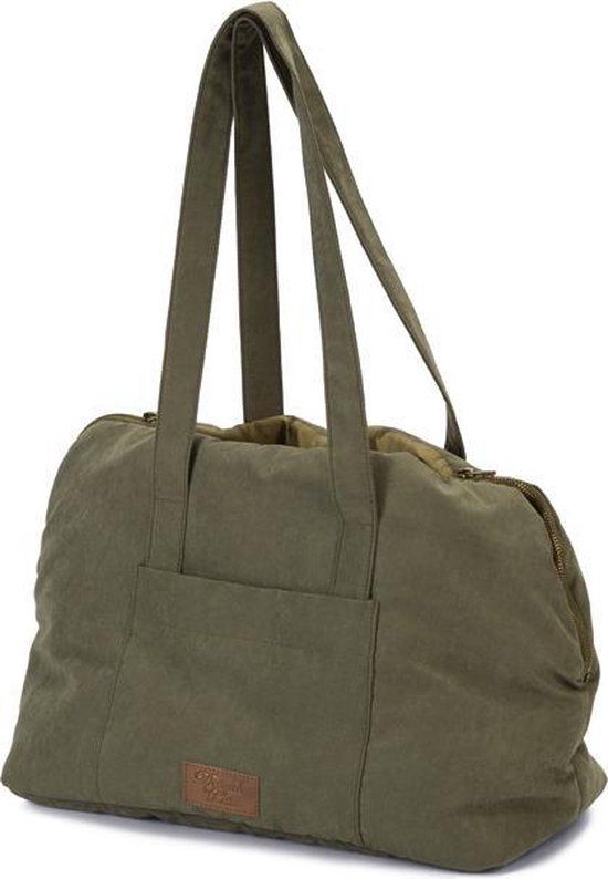 Designed by Lotte Bundu Draagtas Hond - Groen - 40x20x28 cm