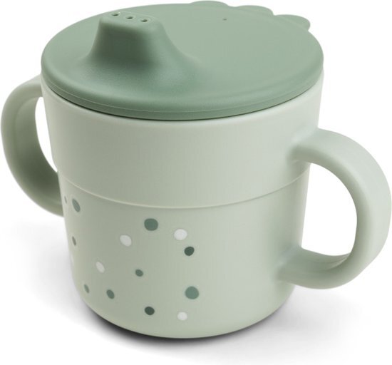 Done By Deer Foodie Spout Cup Happy Dots Green