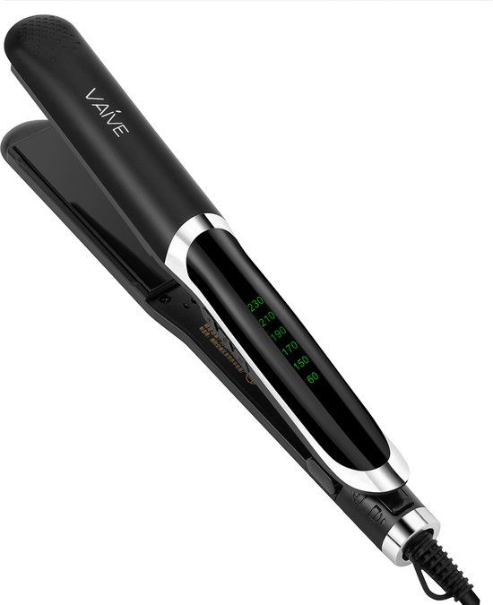 VAIVE Stijltang - 2 in 1 - Stijlen en Krullen - Keramisch - 60ºC - 230ºC - Zwart