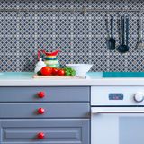 Ambiance Sticker Zelfklevende tegelmuurstickers voor keuken en badkamer - 24 etnische Bondoukou tegelstickers - 24 stickers 10x10cm