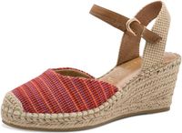 Tamaris - Dames - Rode Espadrilles met Sleehak - Maat 36