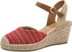 Tamaris - Dames - Rode Espadrilles met Sleehak - Maat 36
