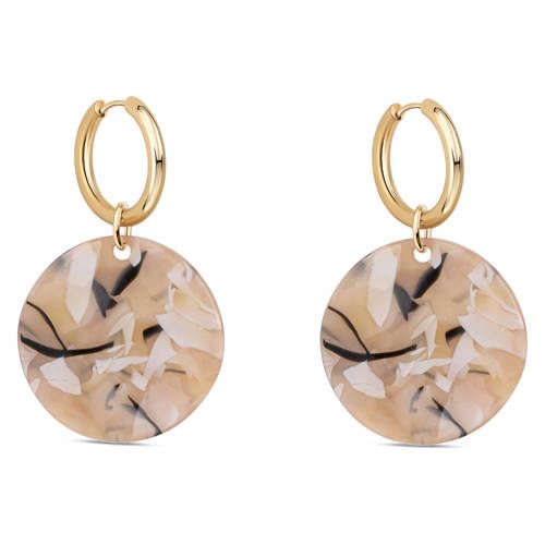 Club Manhattan oorbellen Aria Tortoise beige