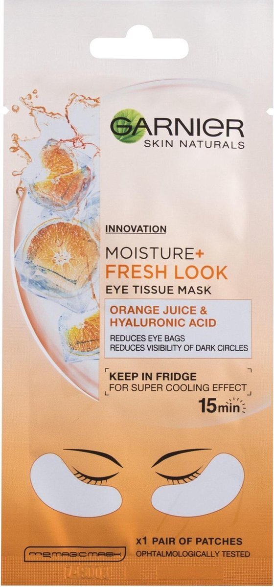 Garnier Moisture Fresh Look Oogmasker Oogmasker 1 paar Oranje