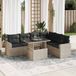Maison Exclusive - Ensemble de meubles de jardin 7 pièces avec canapé et coussins, gris clair, en polyrotin