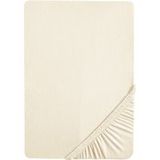 BIBERNA Drap-housse jersey-élasthanne, hauteur de bonneterie jusqu'à 25cm. (Naturel, 180-200 x 200 cm)