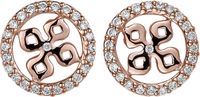 Orphelia Dames oorbellen 925 zilver zirkonia wit - ZO-5239/1