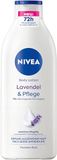 NIVEA Body Lotion Lavendel & Verzorging, lichaamscrème met lavendelgeur en diepteverzorging serum voor 72 uur vocht, bodylotion met oliën van natuurlijke oorsprong (400 ml)
