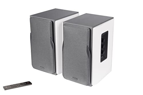 Edifier R1380DB luidspreker voor studiobibliotheek (actief), IR-afstandsbediening, Bluetooth 5.1 APTX, RCA-ingangen, optische en coaxiale aansluitingen, geïntegreerde versterker, 42 W RMS