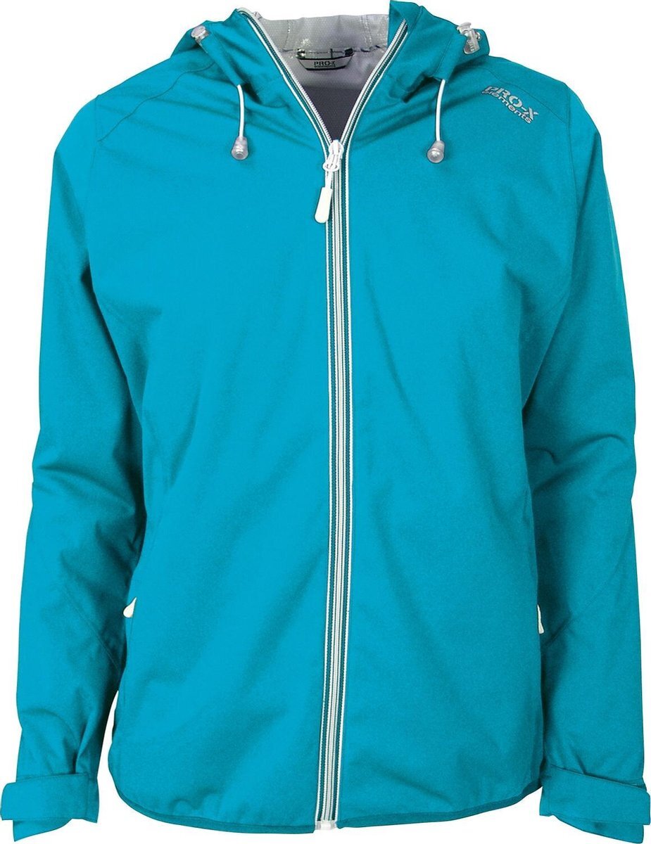 Pro-x Elements Pro-X Elements - Opbergbare regenjas voor dames - Davina - Neon turquoise - maat 40EU