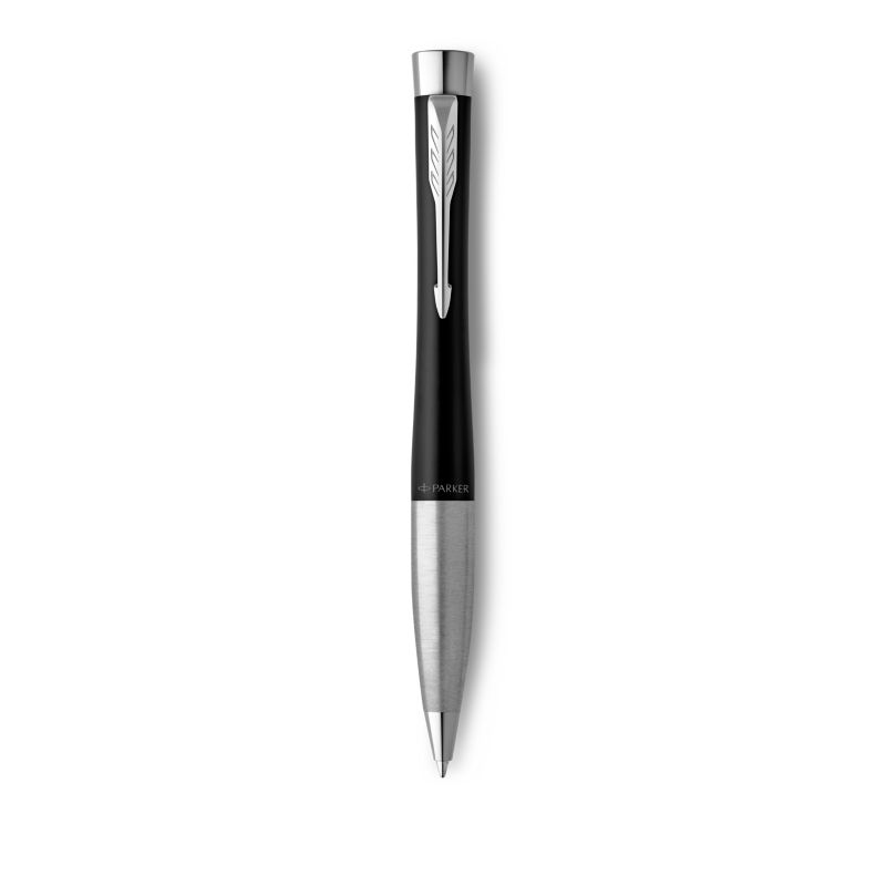 Parker Urban Twist Ballpoint Pen | Black and Chrome | Medium Point | Gift Box