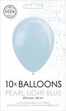 Merkloos / Sans marque Globos 10x Ballonnen Metallic Lichtblauw
