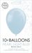Merkloos / Sans marque Globos 10x Ballonnen Metallic Lichtblauw