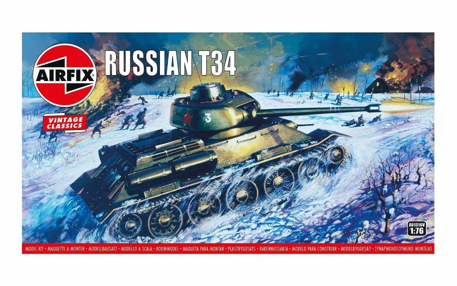 Airfix Russian T34 - 01316V - Militair landvoertuig modellen - brons - 8 jaar