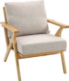 HOMCOM Accentstoel Linnen Beige