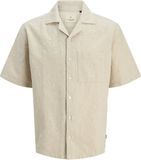 Jack & Jones Resort overhemd Oversized fit Katoen/Linnen Lichtbeige