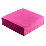 Morigami, Servet standaardformaat, 1/4-gevouwen, puntige punt, framboos, 50 servetten