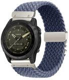 By Qubix - Braided Nylon Watch Strap - 22mm Quickfit - Blue-Grey