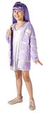 Violet Rainbow High Violet Willow Dress Costume Disguise Official Girl (Size 10-12 Years) with Ecological Fur and Wig
