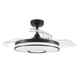 Eden pulse Plafondventilator van hout donker/wit, 72 W, geïntegreerde led, 3 temperaturen, afstandsbediening, 23 x 60 x 60 cm